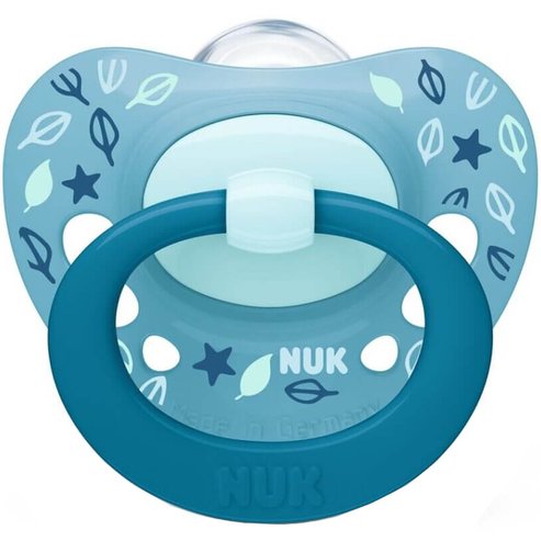 Nuk Signature Orthodontic Silicone Soother 6-18m, 1 брой - Син