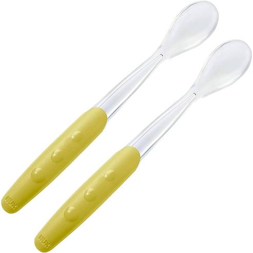 Nuk Easy Learning Soft Feeding Spoon 4m+, 2 Парчета - Зелено