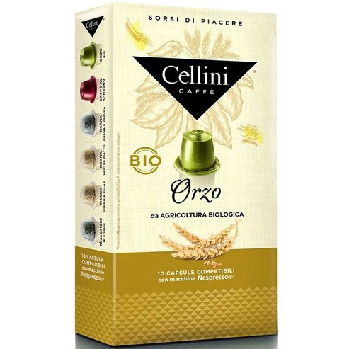 Cellini Caffe Orzo Органична напитка от ечемик, съвместима с машина Nespresso 10caps