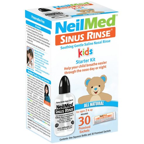 NeilMed Sinus Rinse for Kids Starter Kit Squeeze Bootle 2+ Years 1 бр & Refills 30 Сашета