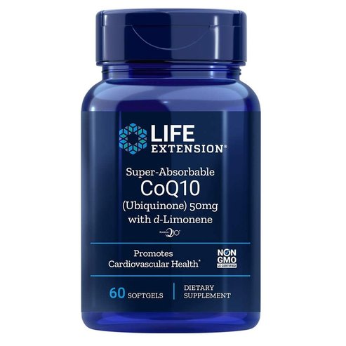 Life Extension Super-Absorbable CoQ10 D-Limonene 50mg Добавка с антиоксидантно действие за здравето на сърцето 60Softgel