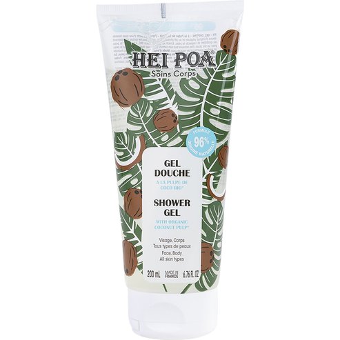 Hei Poa Shower Gel With Organic Coconut Pulp Нежен душ гел с органична кокосова пулпа, подходящ за лице & тяло 200ml