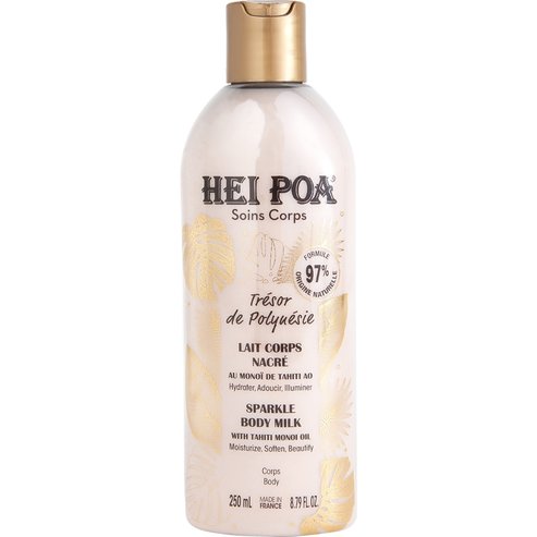 Hei Poa Tresor de Polynesie Sparkle Body Milk Хидратиращо иризиращо мляко за тяло с масло Monoï de Tahiti за мекота & блясък на кожата 250ml