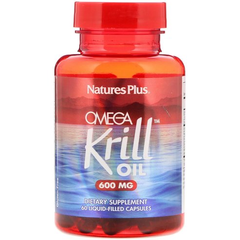 Natures Plus Omega Krill Oil 600mg Рибено масло от крил 60 Liq-caps
