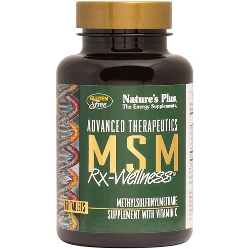 Natures Plus MSM Rx Wellness Формула от органична сяра за добро здраве на косата, ставите и ноктите 60caps