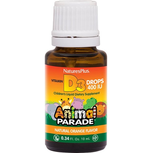 Natures Plus Animal Parade Vitamin D3 400IU 10ml - Orange