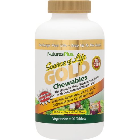 Natures Plus Source Of Life Gold 90 Chew.tabs