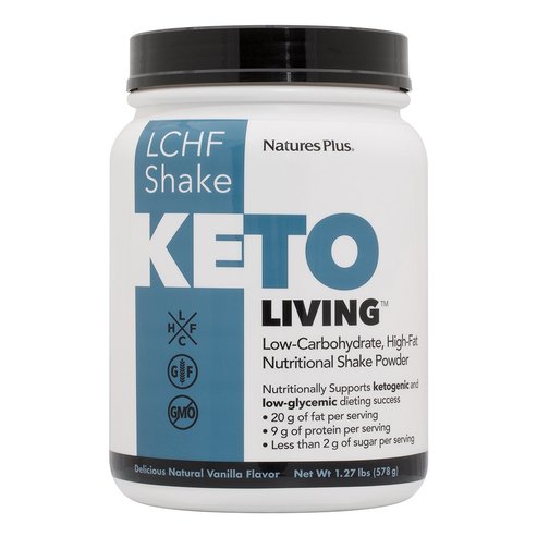 Natures Plus Ketoliving Vanilla Shake Хранителна добавка в подкрепа на кетогенната диета 578gr