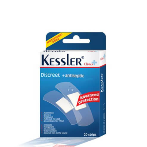 Kessler Discreet Antiseptic Стикери, водоустойчив,прозрачни  лепенки  20strips