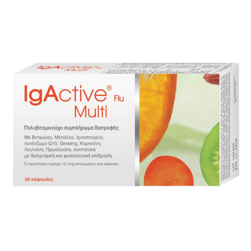 IgActive Flu Multi Мултивитаминна хранителна добавка за повишаване на имунитета 30tabs