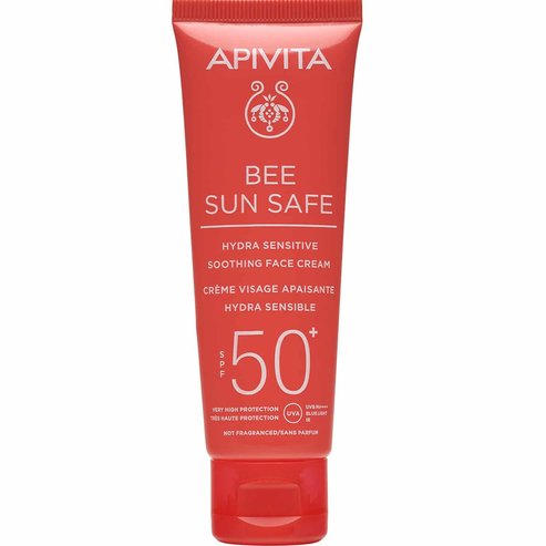 Apivita Bee Sun Safe Hydra Sensitive Soothing Face Cream Spf50+ Light Texture 50ml