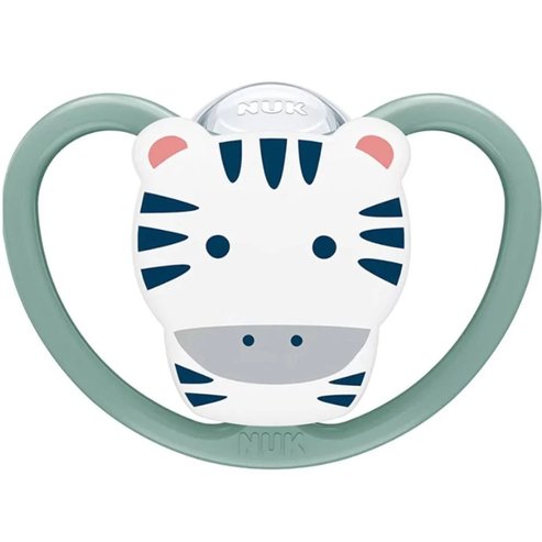 Nuk Space Silicone Soother 6-18m Светлозелен 1 брой, код 10736385