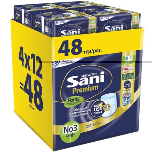 Sani PROMO PACK Sensitive Premium Pants 4x12 Парчета - No3 Large