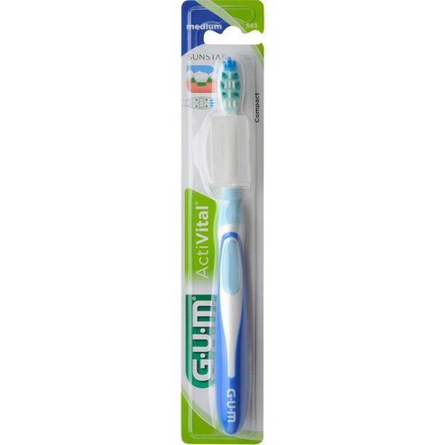 Gum ActiVital Compact Medium Toothbrush Син 1 брой, код 583