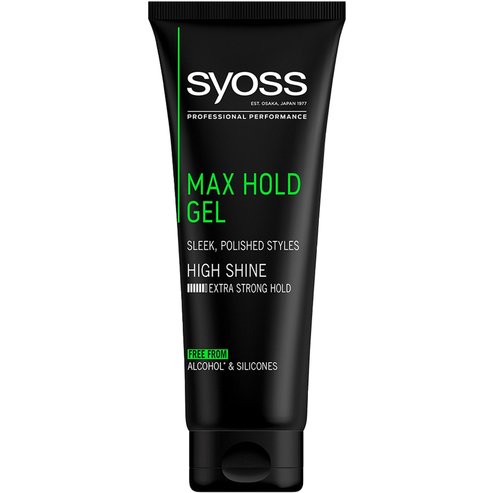 Syoss Max Hold Power Gel Професионален гел за коса за здраво задържане и стилизиране, дълготраен 250ml