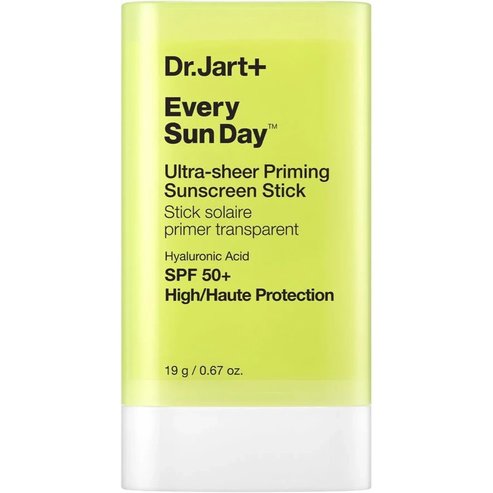 Dr.Jart+ Every Sun Day Spf50+ Ultra-Sheer Priming Sunscreen Stick Хидратиращ слънцезащитен стик за лице с много висока защита с хиалуронова киселина, намалява видимостта на порите & осигурява матов, немазен & невидим финиш 19g