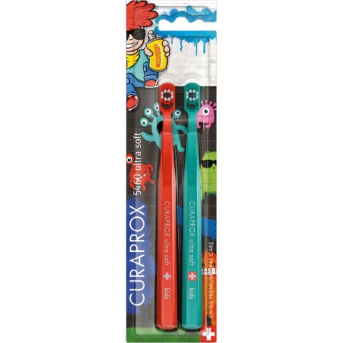 Curaprox Kids Ultra Soft Toothbrush Special Edition Червено - тюркоазено 4-12 години 2 бр