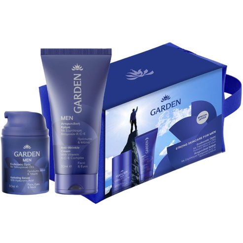 Garden Promo Men Hydrating Face, Eyes & Neck Serum 50ml & Anti Wrinkle Face & Eyes Cream 50ml & торбичка 1 бр