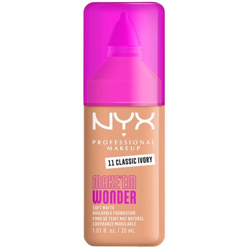 Nyx Professional Makeup Make\'em Wonder Soft Matte Buildable Foundation Хидратиращ & Нежен Матов Фон дьо тен за по-гладка, равномерна & сияйна кожа 30ml - 11 Classic Ivory