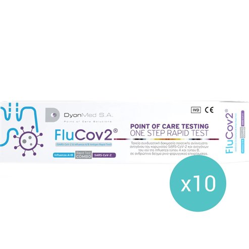 Σετ DyonMed One Step Rapid Test Influenza A/B & Covid19 Combo 10 бр