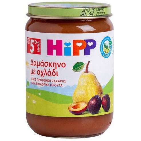 Hipp Подарък Бебешки плодов крем със слива и круша след 5 месеца 190gr