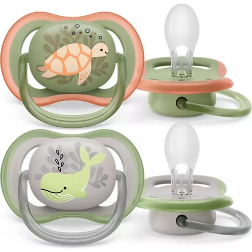 Philips Avent Ultra Air Silicone Soother 6-18m Сиво - Каки 2 бр., Код SCF085/60