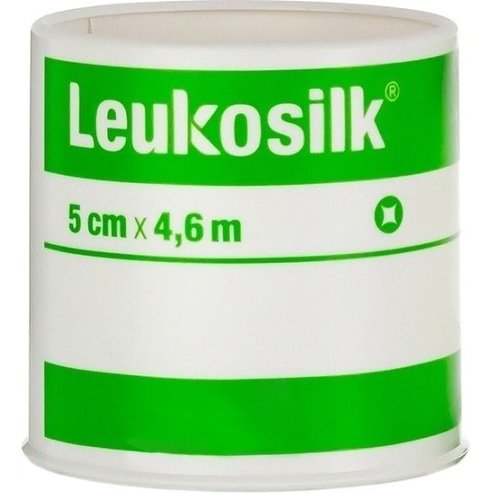 Leukosilk Самозалепваща се хипоалергенна бандажна лента 5cm x 4,6m
