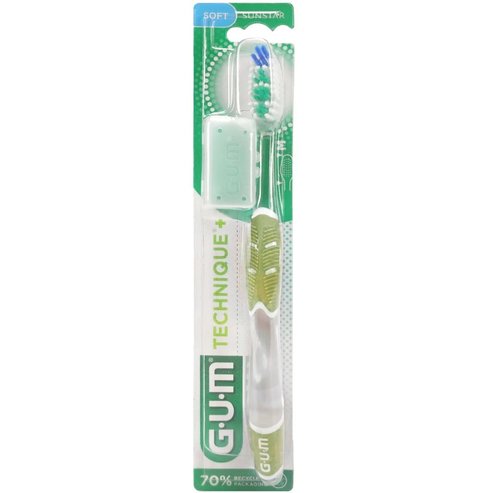 Gum Technique+ Soft Toothbrush with Medium Head Зелен 1 брой, Код 490