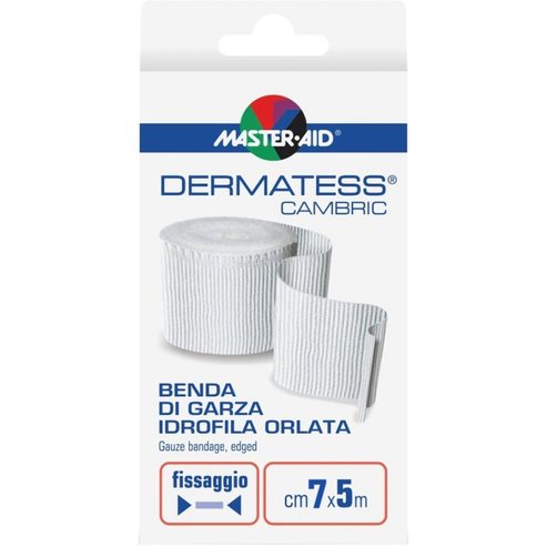 Master Aid Dermatess Cambric Gauze Bandage 5cm x 7cm Стерилна марля с хидрофилен памук 1 бр