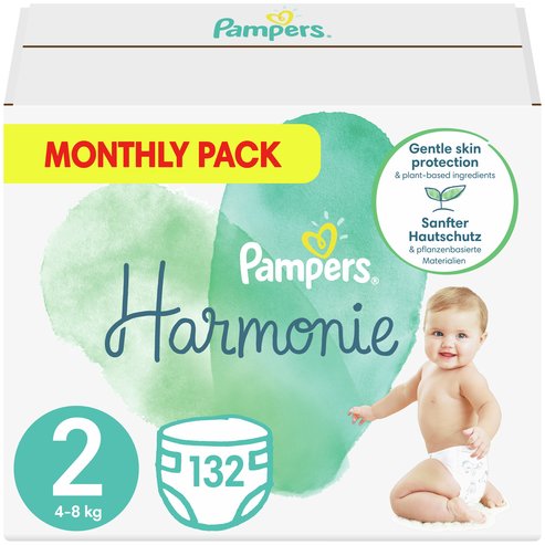 Pampers Harmony Monthly Pack No2 (4-8kg) 132 пелени