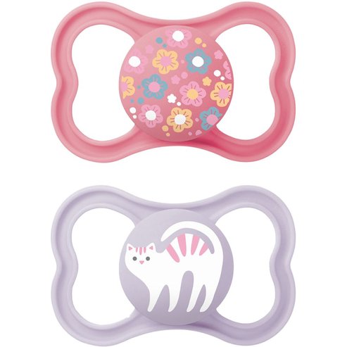 Mam Supreme Silicone Soother 16m+ 2 броя, Код 295SGc - розово / лилаво