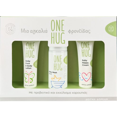 One Hug Подарък Baby Face & Body Lotion 12ml & Baby Wash 2in1 20ml & Nappy Cream 12ml