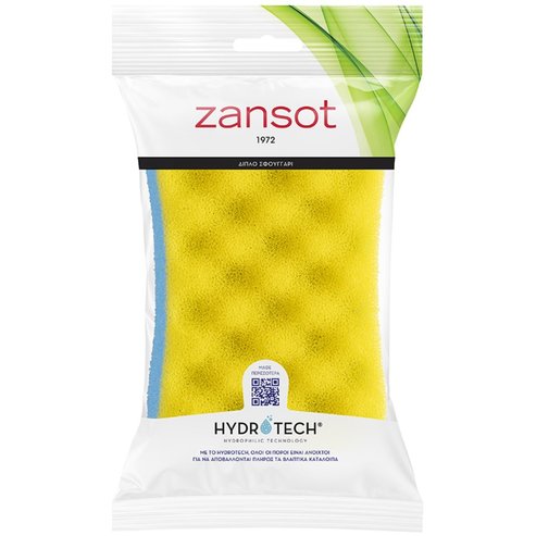 Zansot Hydrotech Double Sided Sponge 1 брой - Жълт и Син