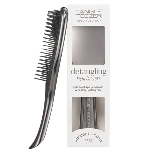 Tangle Teezer Special Edition The Ultimate Detangler Straight & Curly Hairbrush Четка за лесно разплитане за силна & къдрава коса 1 брой - Midnight Silver