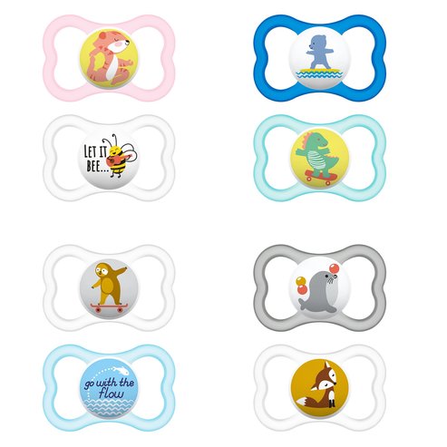 Mam Air Силиконова ортодонтска залъгалка Код 215S от 6 до 16 месеца 2 бр.