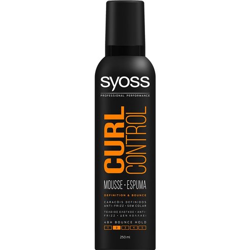 Syoss Mousse Curls Професионална пяна за коса, предлага еластичност в къдрава коса и леко задържане 250ml