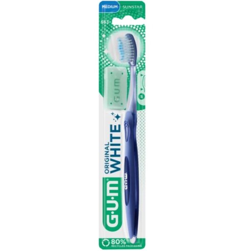 Gum Original White 563 Medium Toothbrush 1 брой - Синьо