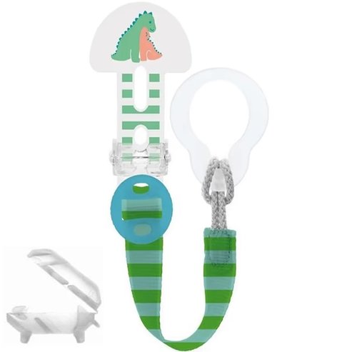 Mam Clip it! & Cover 0m+, 1 бр, Код 335 - Зелен динозавър