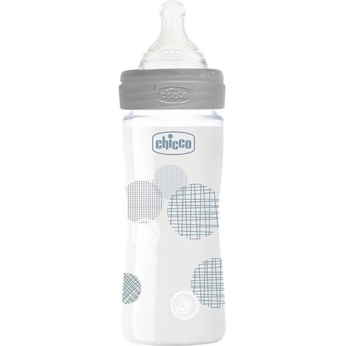 Chicco Well Being Anti Colic System 0m+, 240ml - Сив