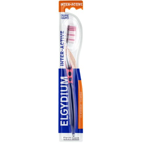 Elgydium Interactive Hard Toothbrush 1 брой - Розов