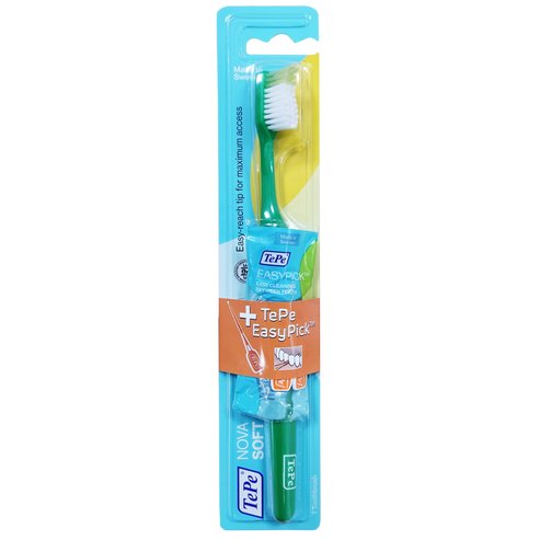 Tepe Promo Nova Soft Green Toothbrush 1 бройка и подарък Лесен избор на 2 бр