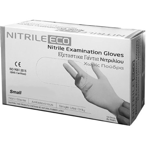 Alfacare Nitrile Eco Examination Gloves Powder Free в черен цвят 100 бр - small