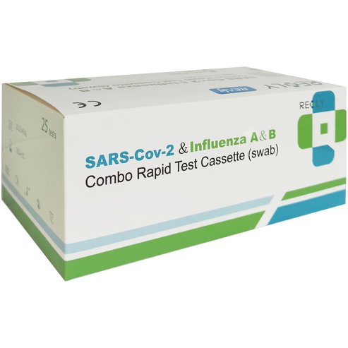 Realy Covid-19 Ag & Influenza A/B Combo Rapid Self Tests 25 Tests