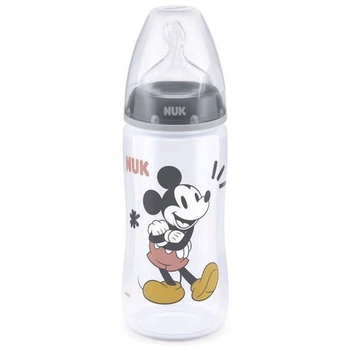 Nuk Disney Mickey Mouse First Choice Plus 6-18m 10.741.034, 300ml - Сив