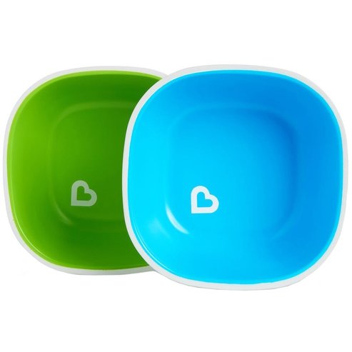 Munchkin Splash Bowls 6m+, 2 части - зелено / синьо