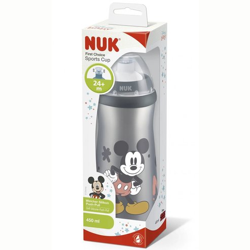 Nuk Disney Mickey Sports Cup Push-Pull BPA Free 24m+, 450ml - Сив