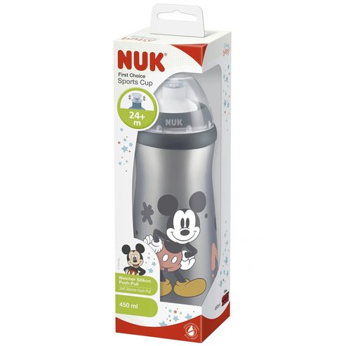 Nuk Disney Mickey Sports Cup Push-Pull BPA Free 24m+, 450ml - Сив