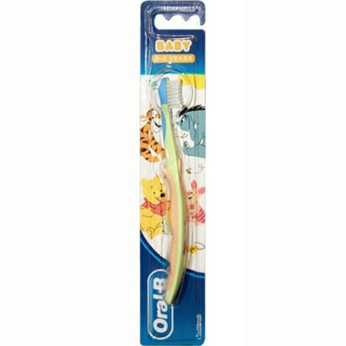 Oral-B Baby Winnie the Pooh Toothbrush 0-2 Years Extra Soft 1 Парче - светло зелено