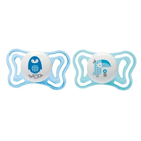 Chicco Silicone Soother Physio Forma Light 2-6m 2 Части - Синьо/Светло синьо