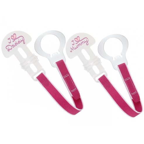 Mam Soother Clip Set 0m+, 2 Парчета - Розови